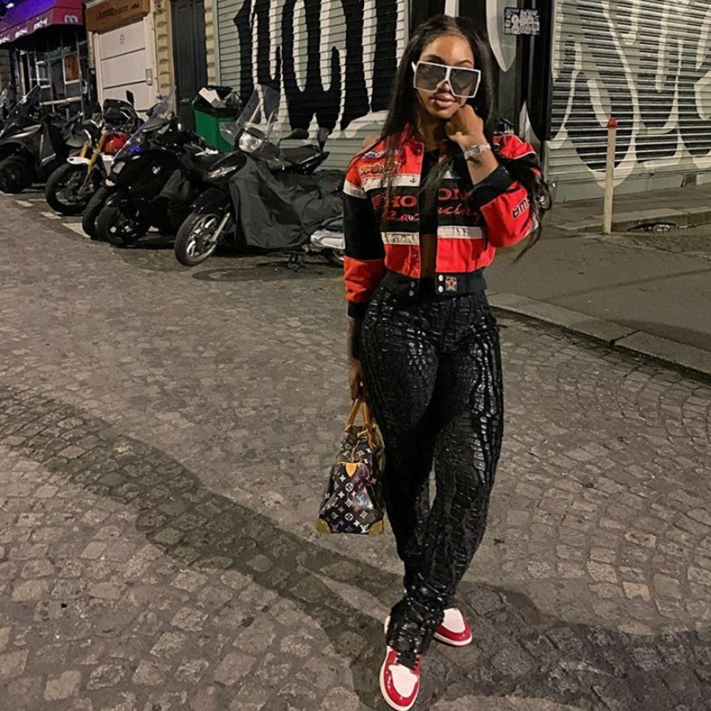 noire reptar warmers pants